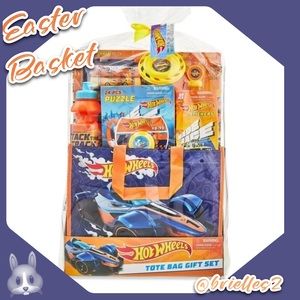 🐰 Boy’s New Hot Wheels Licensed Easter Basket / Gift Tote Bag Set with Lots Toys